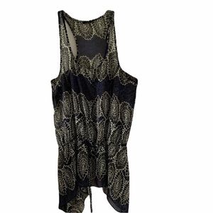 UNIT sheer racerback top size L
